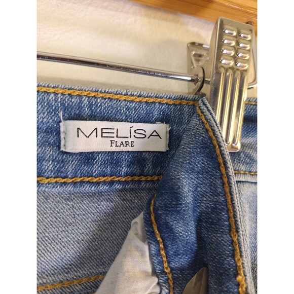 SOFIA VERGARA Melisa Flare Jeans Women's Sz 14 Short Stretch Bohemian Hippie 70s - Picture 11 of 14